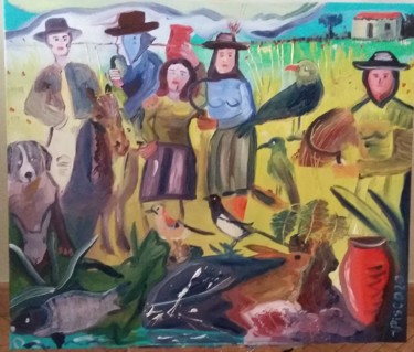 Alentejo tuas recordações Pintura intitulada "Alentejo tuas recor…" por Vitor Pisco, Obras de arte originais, Óleo
