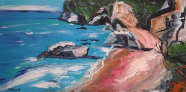 Praia de Setúbal Pintura intitulada "Praia de Setúbal" por Vitor Pisco, Obras de arte originais, Acrílico