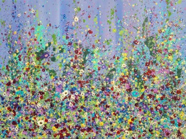 Ζωγραφική με τίτλο "Abstract flower pai…" από Valentina Pufe, Αυθεντικά έργα τέχνης, Ακρυλικό