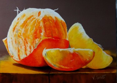 Peinture intitulée ""clémentine"" par Valerie Sorbets, Œuvre d'art originale, Pastel