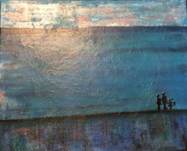 Peinture intitulée "Over the horizon" par Wilcox, Œuvre d'art originale, Huile