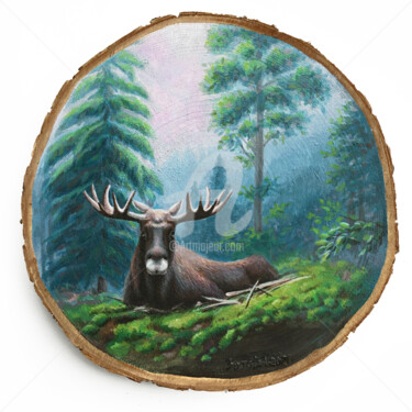 Лось/Moose Картина под названием "Лось/Moose" - Viktoria Zotova, Подлинное произведение искусства, Акрил