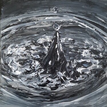Картина под названием "goutte d'eau" - Valerie Mazurier, Подлинное произведение искусства, Акрил