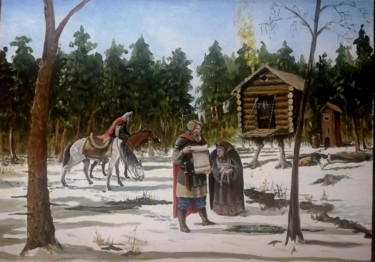 Painting titled "Finding" by Vladimir Butko, Original Artwork, Oil