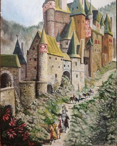 Peinture intitulée "Altz castle" par Vladimir Butko, Œuvre d'art originale, Huile