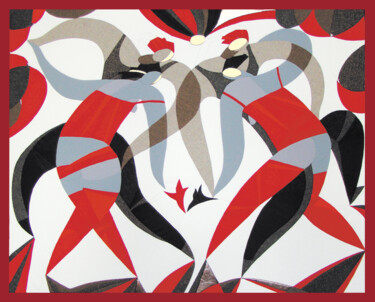 Текстильное искусство под названием "Ласточки" - Вячеслав Пименов, Подлинное произведение искусства, Масло