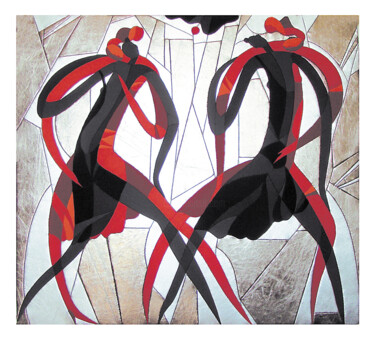 Peinture intitulée "Красный танец" par Viacheslav Pimenov, Œuvre d'art originale, Autre