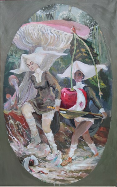 Pittura intitolato "Спасение вишни" da Viacheslav Sliusar (Slusarvv), Opera d'arte originale, Acrilico