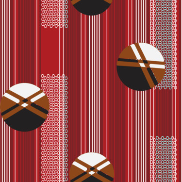 motif rouge "madders",1880 Arts numériques intitulée "motif rouge "madder…" par Lydie Vacher, Œuvre d'art originale, Autre