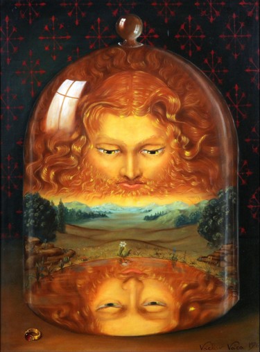 "Glass Bell" başlıklı Tablo Vaclav Vaca tarafından, Orijinal sanat, Petrol