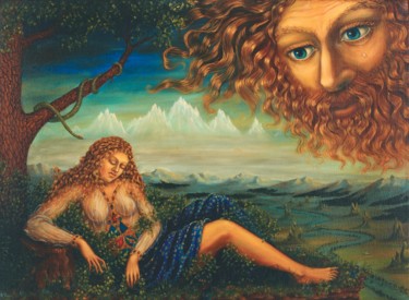 Peinture intitulée "Tear of love" par Vaclav Vaca, Œuvre d'art originale, Huile