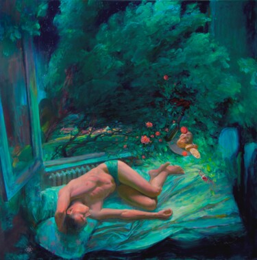 Malarstwo zatytułowany „Uspavanka” autorstwa Vadim Chazov, Oryginalna praca, Olej
