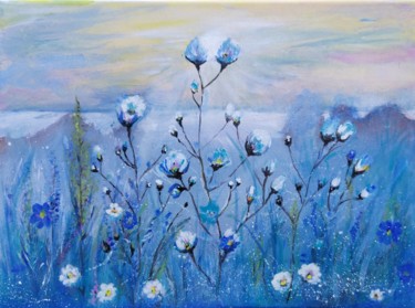 Peinture intitulée "Wildflowers" par Marina Dinin, Œuvre d'art originale, Acrylique