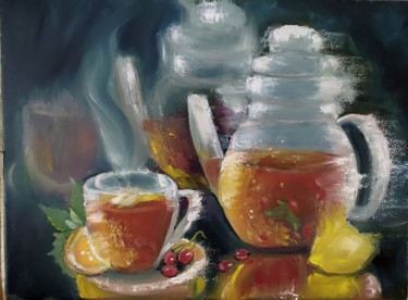 Картина под названием "Reflection" - Marina Dinin, Подлинное произведение искусства, Масло Установлен на Деревянная рама для…