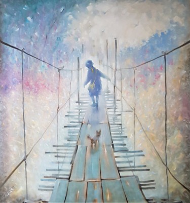 Картина под названием ",,LIGHT,," - Vadim Kovalev, Подлинное произведение искусства, Масло Установлен на Деревянная рама для…