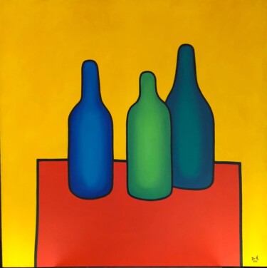 Malarstwo zatytułowany „Bottles” autorstwa Vadim Mykhalchuk, Oryginalna praca, Olej