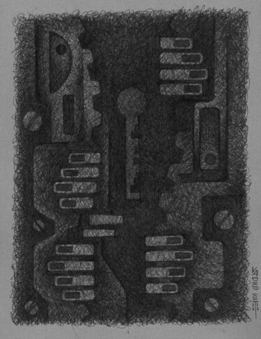 Σχέδιο με τίτλο "Episode 3: DOOR TO…" από Vadim Ponomarenko, Αυθεντικά έργα τέχνης, Μαρκαδόρος