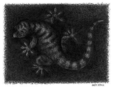 Σχέδιο με τίτλο "Episode 12: Geckos" από Vadim Ponomarenko, Αυθεντικά έργα τέχνης, Μαρκαδόρος