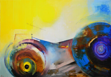 Pintura titulada "Гонки на болидах" por Vadim Stolyarov, Obra de arte original, Oleo