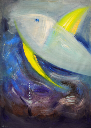 Картина под названием "Из глубины на свет" - Vadim Stolyarov, Подлинное произведение искусства, Масло
