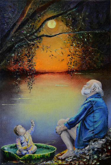 Pintura titulada "Разговор с собой" por Vadim Stolyarov, Obra de arte original, Oleo