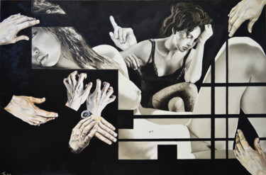 Peinture intitulée "Редкие встречи" par Vadim Stolyarov, Œuvre d'art originale, Huile