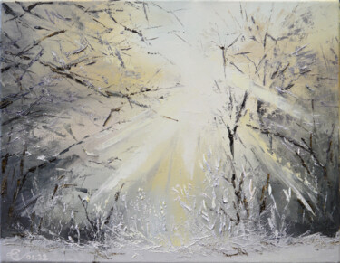 Картина под названием "Вскрывая сумрак леса" - Vadim Stolyarov, Подлинное произведение искусства, Масло