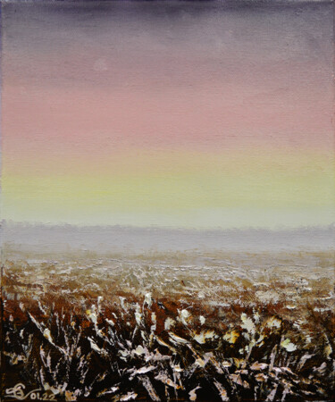 Peinture intitulée "Заиндевелое поле" par Vadim Stolyarov, Œuvre d'art originale, Huile