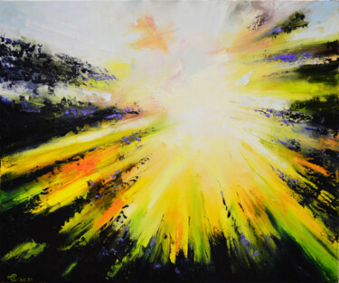 Картина под названием "Взгляд на солнце" - Vadim Stolyarov, Подлинное произведение искусства, Масло