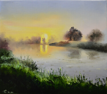 Картина под названием "Куда уходит солнце" - Vadim Stolyarov, Подлинное произведение искусства, Масло