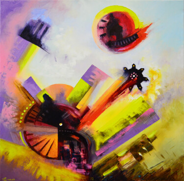 Картина под названием "Разбалансировка сис…" - Vadim Stolyarov, Подлинное произведение искусства, Масло