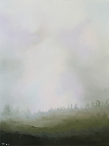 Картина под названием "Туманное небо" - Vadim Stolyarov, Подлинное произведение искусства, Масло