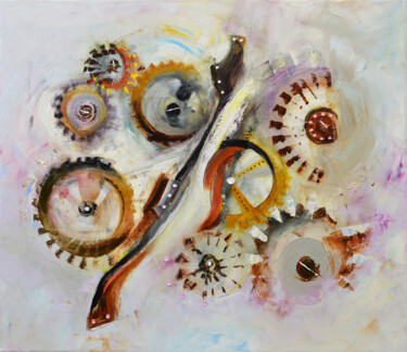 Картина под названием "Механизм за работой" - Vadim Stolyarov, Подлинное произведение искусства, Масло
