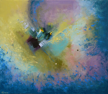 Pittura intitolato "Погружение в океан…" da Vadim Stolyarov, Opera d'arte originale, Olio