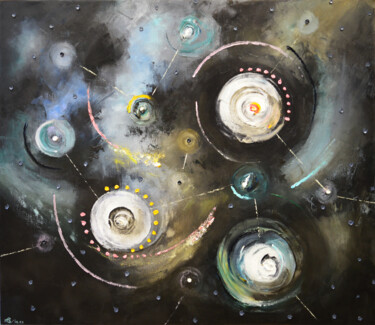 Картина под названием "Зарождение молекулы" - Vadim Stolyarov, Подлинное произведение искусства, Масло