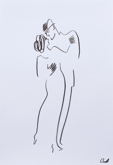 Zeichnungen mit dem Titel "Danse" von Vadim Studenov, Original-Kunstwerk, Bleistift