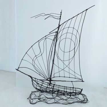 Sculpture titled "ship" by Vadim Studenov, Original Artwork, Metals