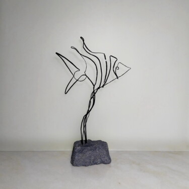 Sculpture titled "fish" by Vadim Studenov, Original Artwork, Metals
