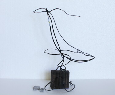 Skulptur mit dem Titel "Whale. Metal Sculpt…" von Vadim Studenov, Original-Kunstwerk, Metalle