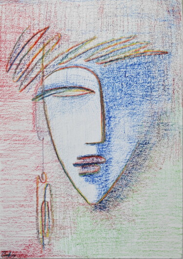 Malerei mit dem Titel "Romantic Sophia." von Vadim Studenov, Original-Kunstwerk, Pastell