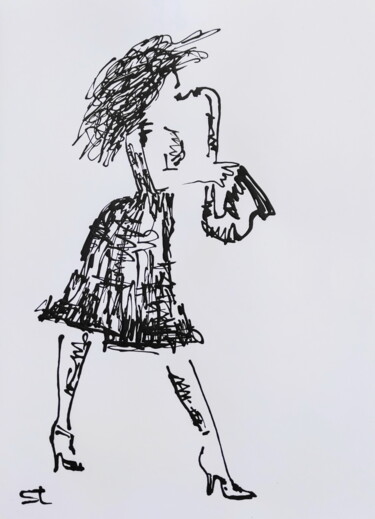 Zeichnungen mit dem Titel "My favorite saxopho…" von Vadim Studenov, Original-Kunstwerk, Acryl