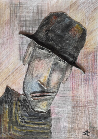 Malarstwo zatytułowany „MYSTERIOUS MAN FROM…” autorstwa Vadim Studenov, Oryginalna praca, Akryl