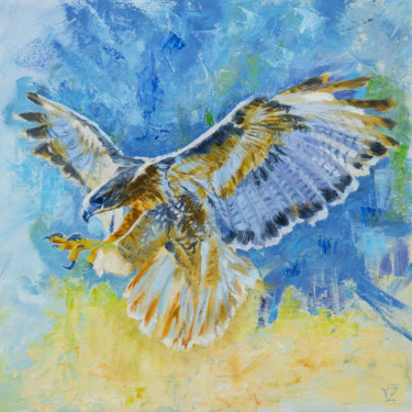 Картина под названием "eagle in blue" - Vadim Zdesenko (Vazdart), Подлинное произведение искусства, Масло