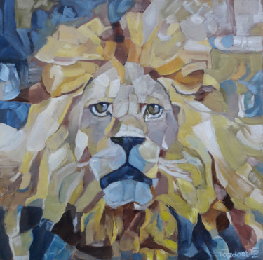 Картина под названием "Lion" - Vadim Zdesenko (Vazdart), Подлинное произведение искусства, Масло