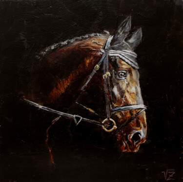 Картина под названием "Horse" - Vadim Zdesenko (Vazdart), Подлинное произведение искусства, Масло