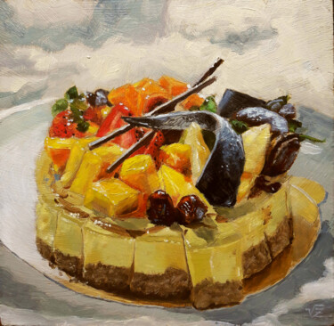 Картина под названием "Cake" - Vadim Zdesenko (Vazdart), Подлинное произведение искусства, Масло