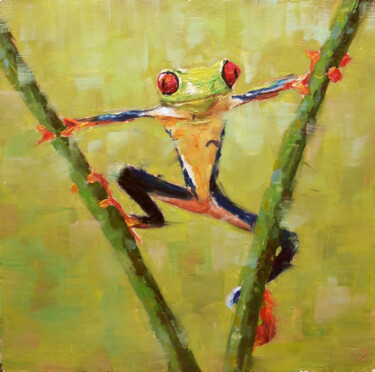 Картина под названием "Frog" - Vadim Zdesenko (Vazdart), Подлинное произведение искусства, Масло