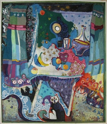 натюрморт с домашним вином 110x100 cm ©2011 by vadimstrelchenya
