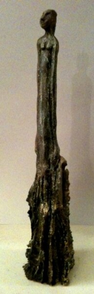 Sculpture intitulée "Fille brune" par Veronique Andruet (vad), Œuvre d'art originale, Terre cuite