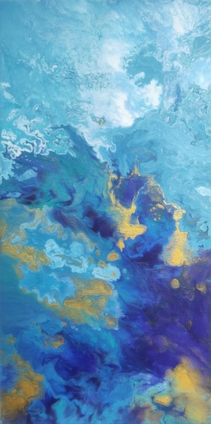 Painting titled "Ocean's magnificence" by Vafa Majidli, Original Artwork, Acrylic